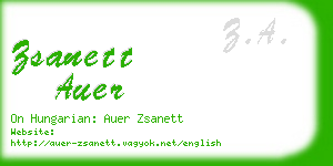 zsanett auer business card